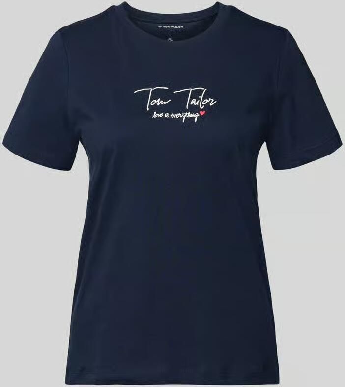 Tom Tailor Regular fit T-shirt van mix van biologisch katoen - Foto 2