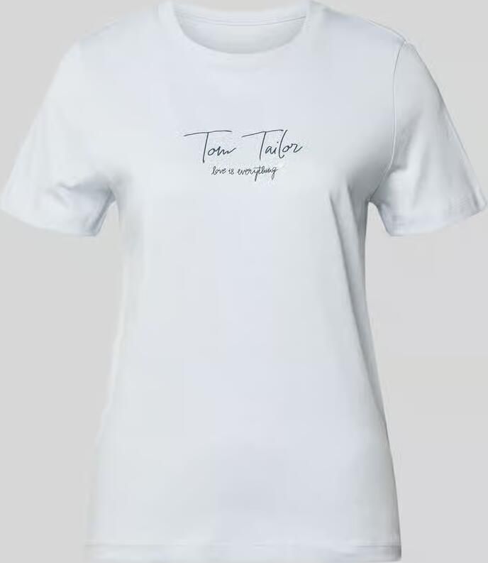 Tom Tailor Regular fit T-shirt van mix van biologisch katoen - Foto 2