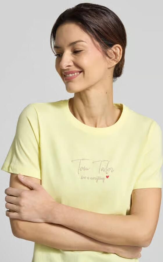 Tom Tailor Regular fit T-shirt van mix van biologisch katoen