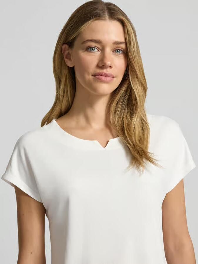 Tom Tailor T-shirt met gesplitste ronde halslijn