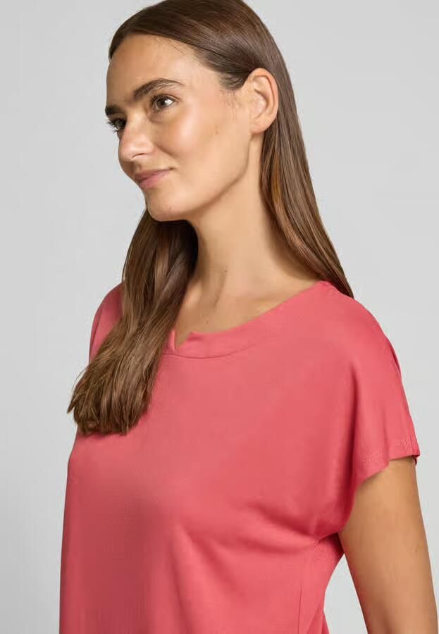 Tom Tailor T-shirt met gesplitste ronde halslijn