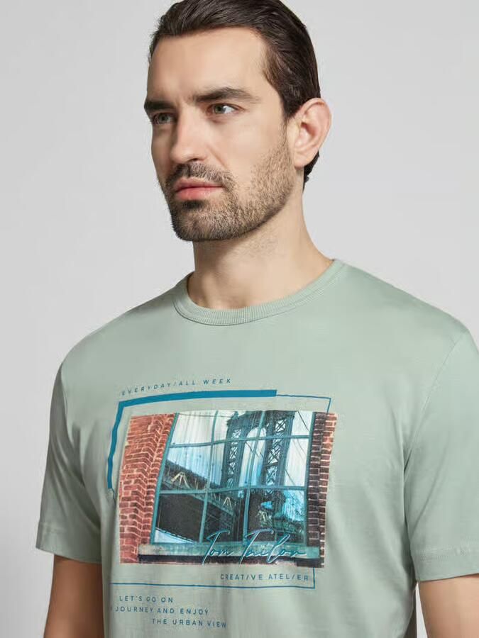 Tom Tailor regular fit T-shirt van puur katoen