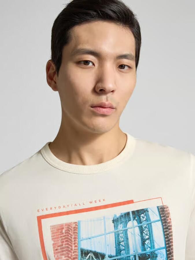 Tom Tailor regular fit T-shirt van puur katoen