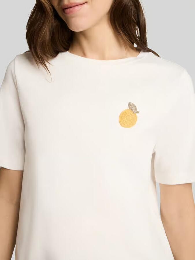 Tom Tailor regular fit T-shirt van puur katoen met borduursel
