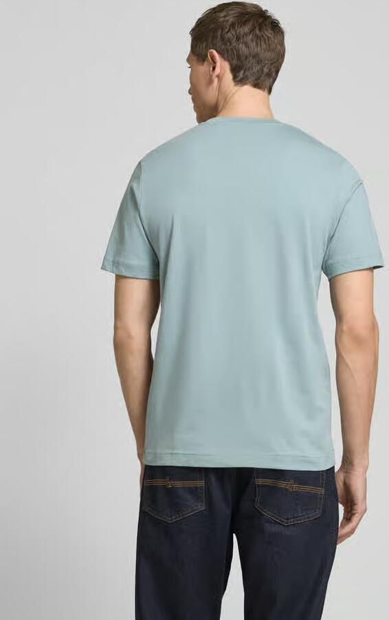 Tom Tailor Regular fit T-shirt van puur katoen met labelprint - Foto 3