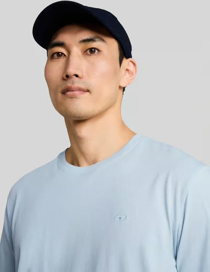 Tom Tailor Regular fit T-shirt van puur katoen met logo-stitching