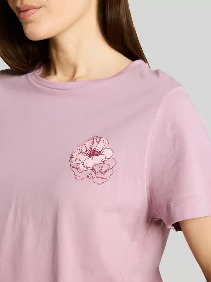 Tom Tailor regular fit T-shirt van puur katoen met motiefprint