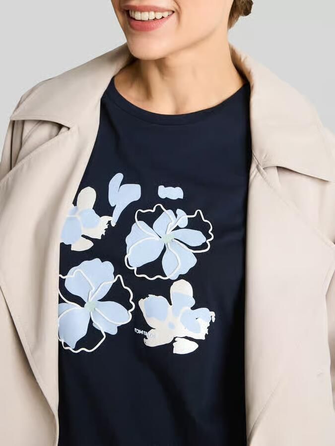 Tom Tailor regular fit T-shirt van puur katoen met motiefprint