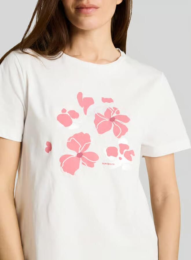 Tom Tailor regular fit T-shirt van puur katoen met motiefprint