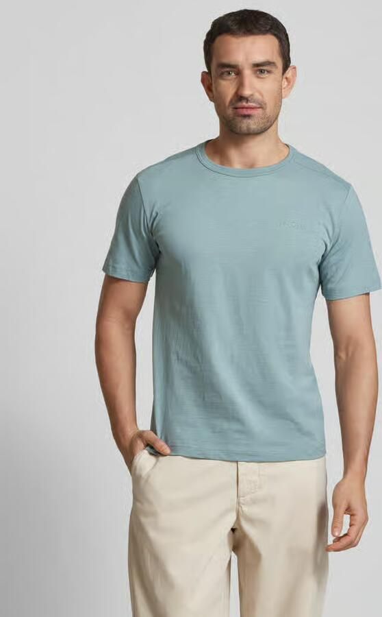 Tom Tailor Regular fit T-shirt van puur katoen met rubberen logoprint - Foto 5
