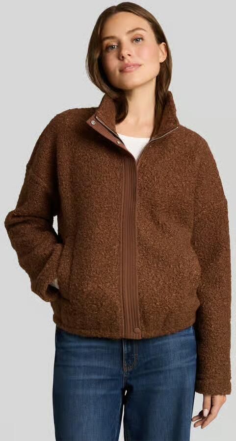 Tom Tailor Regular fit teddyjack met hoge opstaande kraag - Foto 2