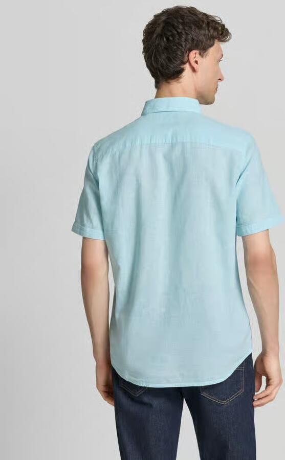 Tom Tailor regular fit vrijetijdsoverhemd van mix van katoen en linnen