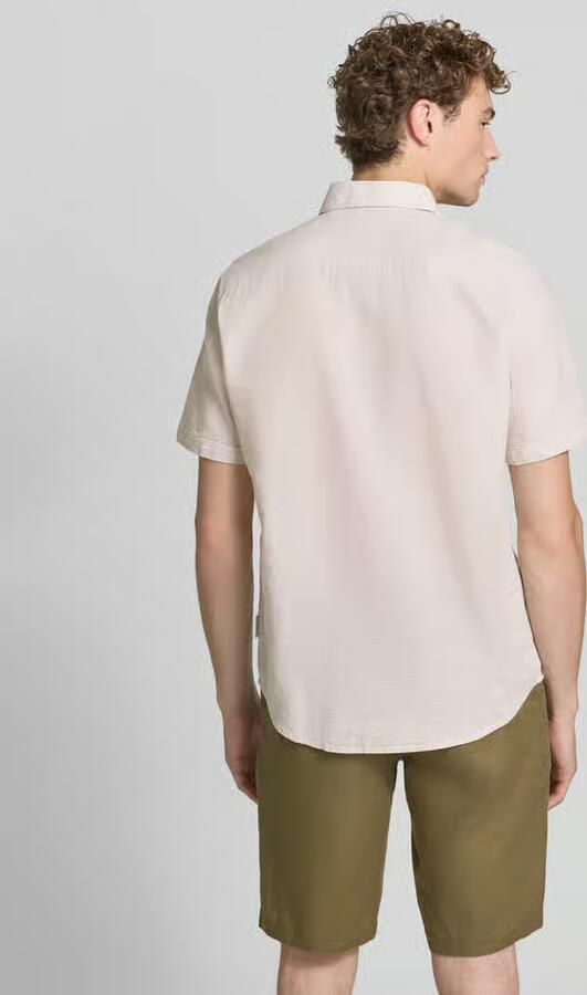 Tom Tailor regular fit vrijetijdsoverhemd van mix van katoen en linnen - Foto 3