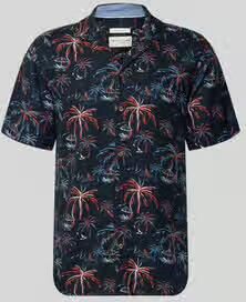 Tom Tailor regular fit vrijetijdsoverhemd van mix van viscose en linnen