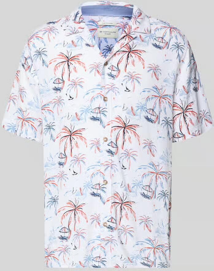 Tom Tailor regular fit vrijetijdsoverhemd van mix van viscose en linnen - Foto 2