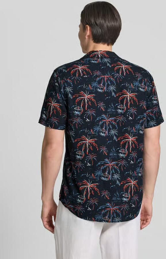 Tom Tailor regular fit vrijetijdsoverhemd van mix van viscose en linnen - Foto 2