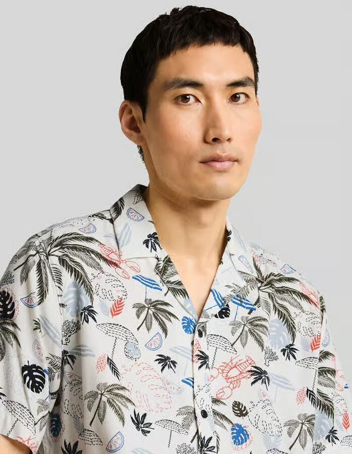 Tom Tailor Regular fit vrijetijdsoverhemd van pure viscose