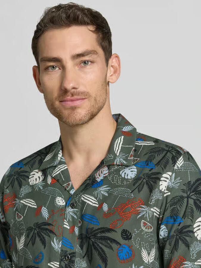 Tom Tailor Regular fit vrijetijdsoverhemd van pure viscose