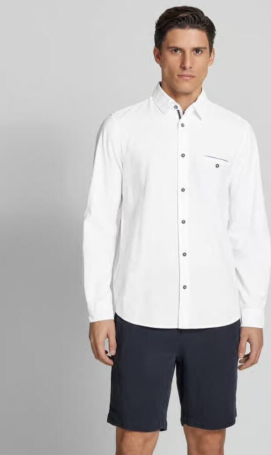 Tom Tailor Regular fit vrijetijdsoverhemd van vlamgaren - Foto 2