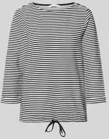 Tom Tailor Relaxed fit shirt met 3 4-mouwen van biologische katoenmix met knoopdetails