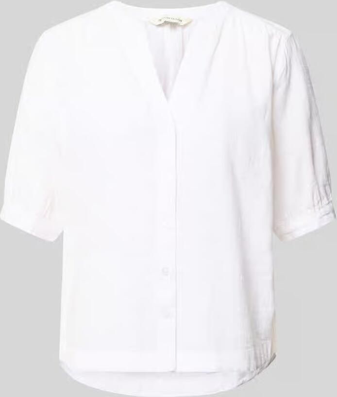 Tom Tailor relaxed fit blouse met korte mouwen van puur katoen - Foto 2