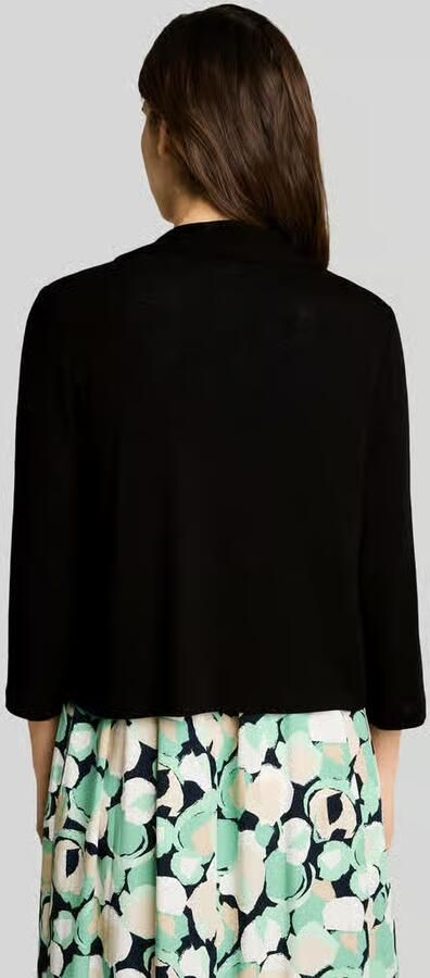 Tom Tailor relaxed fit gebreid jack van viscosemix met sjaalkraag