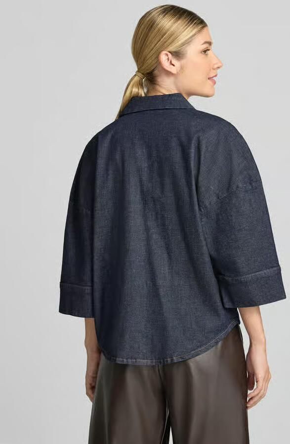 Tom Tailor relaxed fit jeansblouse van katoenmix - Foto 2