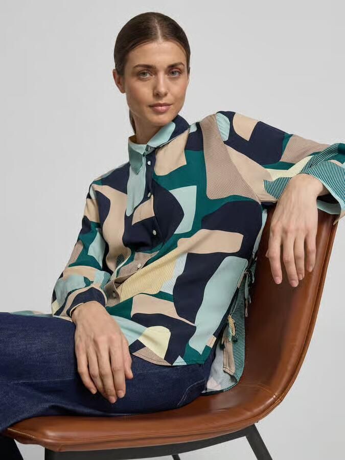 Tom Tailor Relaxed fit overhemdblouse van pure viscose
