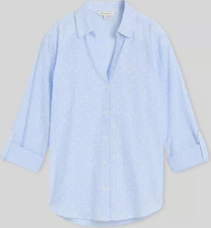 Tom Tailor relaxed fit overhemdblouse van puur katoen - Foto 2