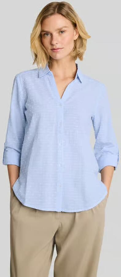 Tom Tailor relaxed fit overhemdblouse van puur katoen - Foto 3