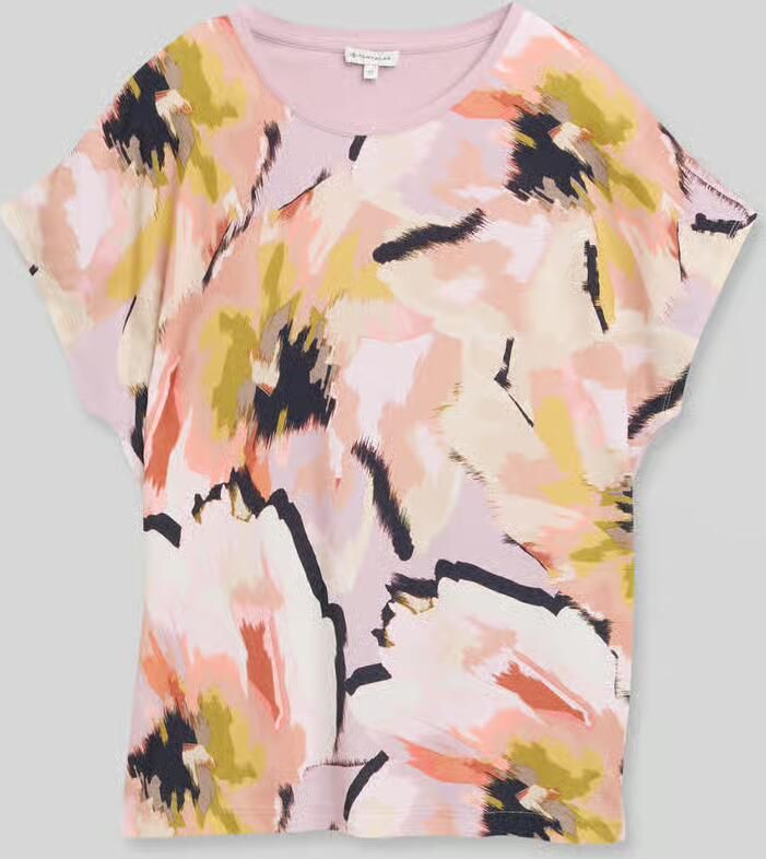 Tom Tailor relaxed fit T-shirt van viscose - Foto 2
