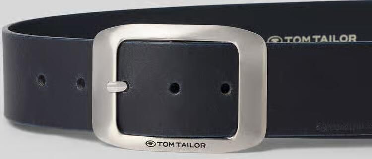Tom Tailor Leren riem met blindstempel op de punt(1 )