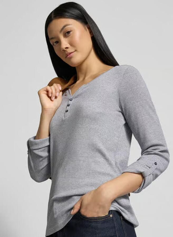 Tom Tailor Serafinoshirt met lange mouwen en streepmotief - Foto 2