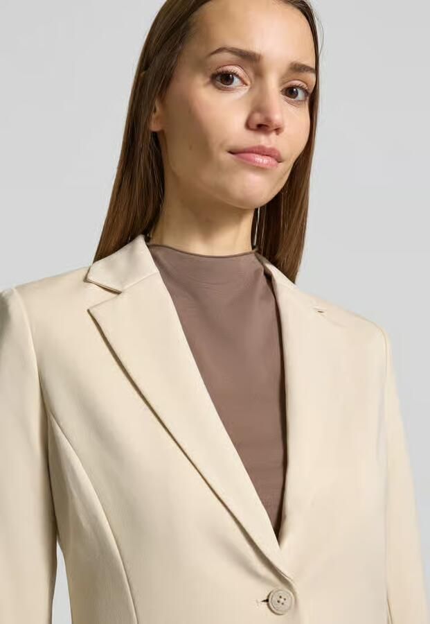 Tom Tailor Shaped fit blazer in een mix van jersey en viscose met gestileerde paspelzakken - Foto 2