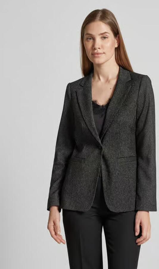 Tom Tailor Shaped fit blazer in gemêleerde look met 1-knoopssluiting - Foto 6