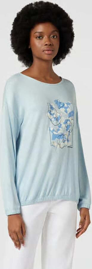 Tom Tailor Shirt met lange mouwen motiefprint en extra brede schouders - Foto 2
