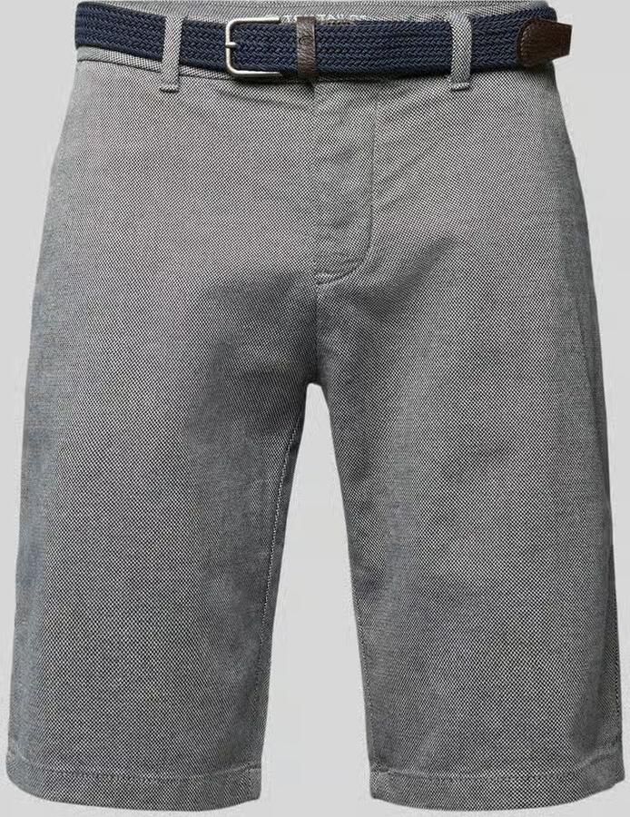 Tom Tailor Slim fit bermuda van een mix van katoen en elastaan