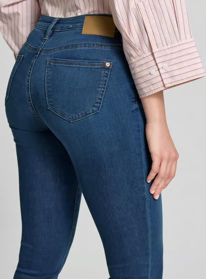Tom Tailor Slim fit capri-jeans van katoenmix