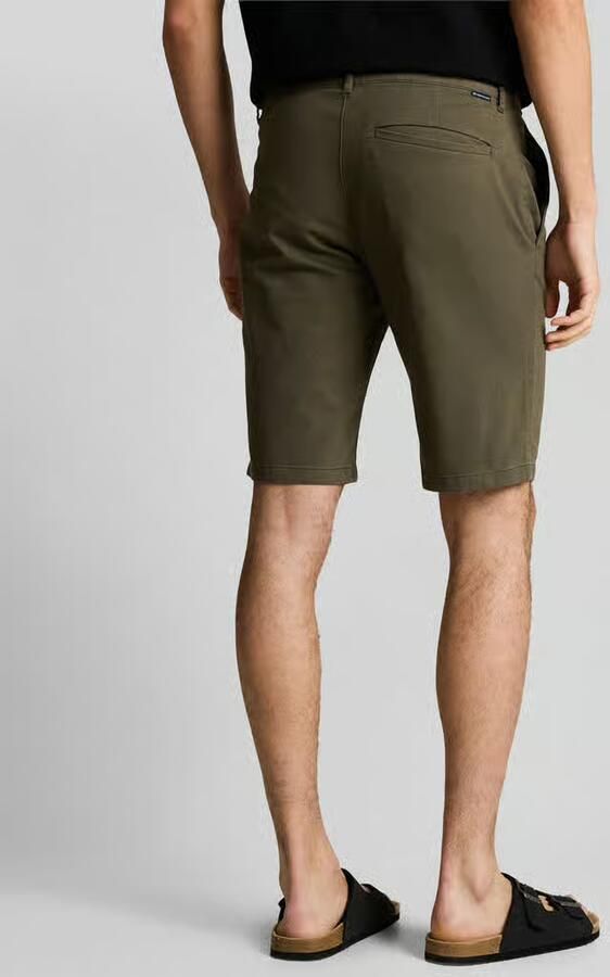 Tom Tailor slim fit chinobermuda van puur katoen