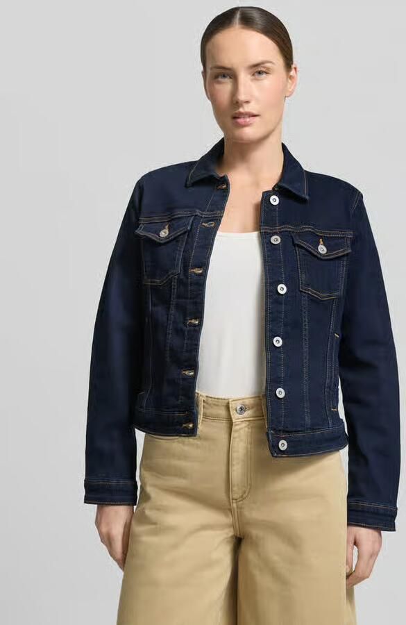 Tom Tailor slim fit jeansjack van katoenmix - Foto 2