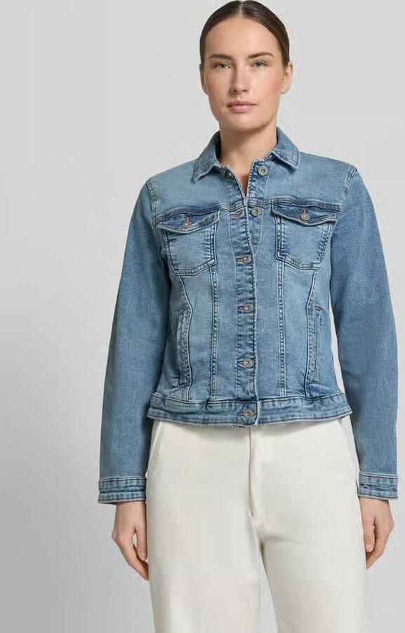 Tom Tailor slim fit jeansjack van katoenmix - Foto 4