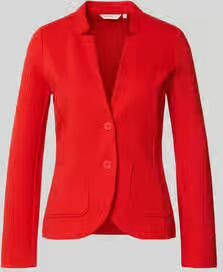 Tom Tailor Slim fit korte blazer van katoenmix