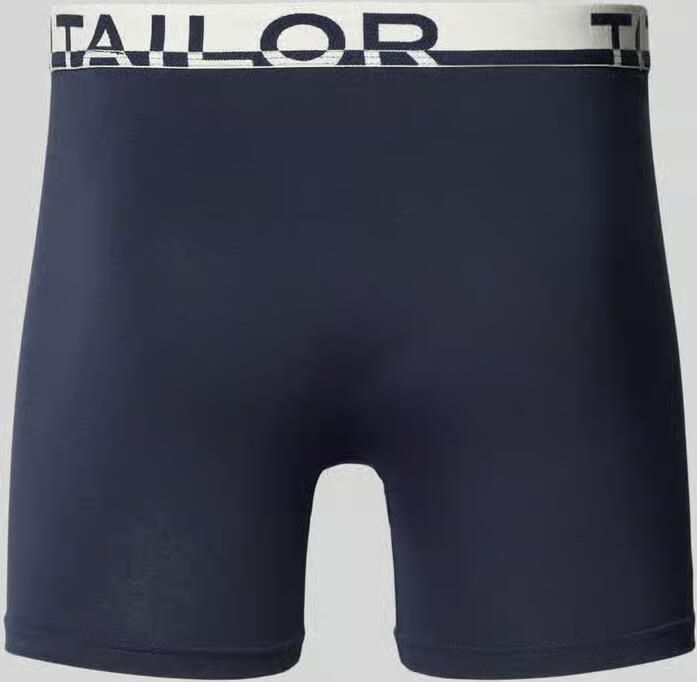 Tom Tailor slim fit trunks met labelopschrift op de band in een set van 2