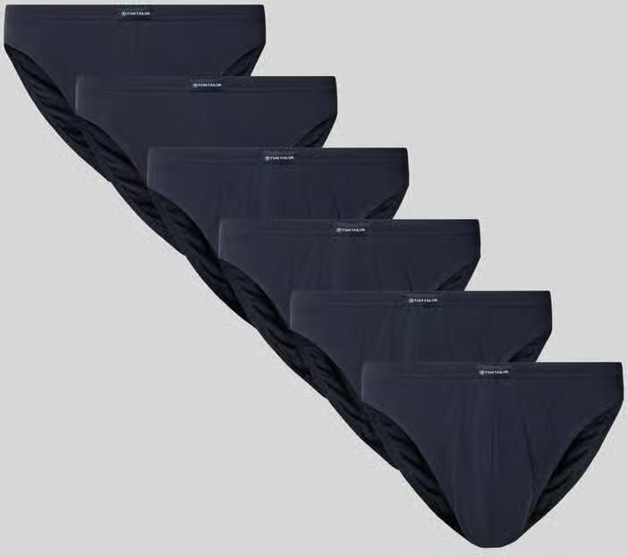Tom Tailor Minislip Texas comfortabel basic nauw zacht ademend met logo brede band (Set van 7) - Foto 7
