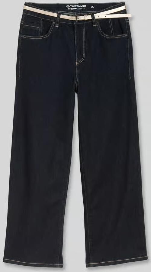 Tom Tailor straight leg culotte van katoenmix - Foto 2