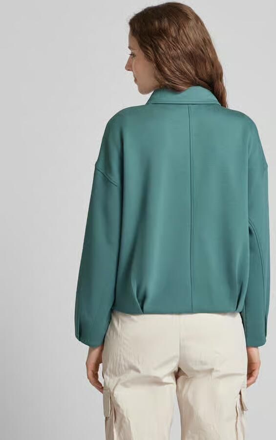 Tom Tailor Sweatjack met viscose en platte kraag