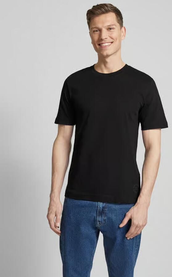 Tom Tailor Effen katoenen T-shirt pakket met ronde hals Black Heren - Foto 2