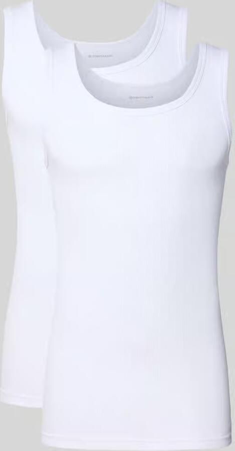 Tom Tailor Tanktop Montana Ronde hals slim fit basic elastisch heupbedekkend (2-delig Set van 2) - Foto 7