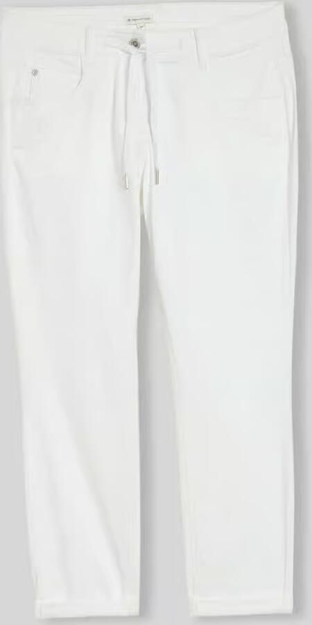 Tom Tailor Tapered broek van katoenmix met tunnelkoord - Foto 2