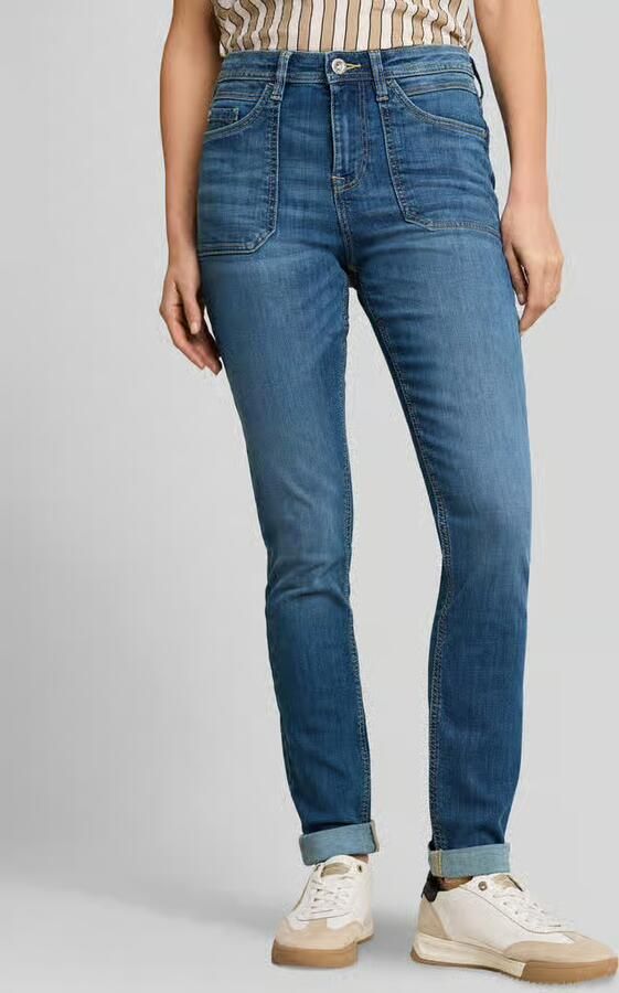 Tom Tailor tapered fit jeans van katoenmix model 'MAYA' - Foto 2